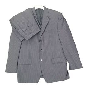 Michael Kors MMK Wool Suit Pinstripe Two-Piece Blazer & Trousers‎ Set Size 43R